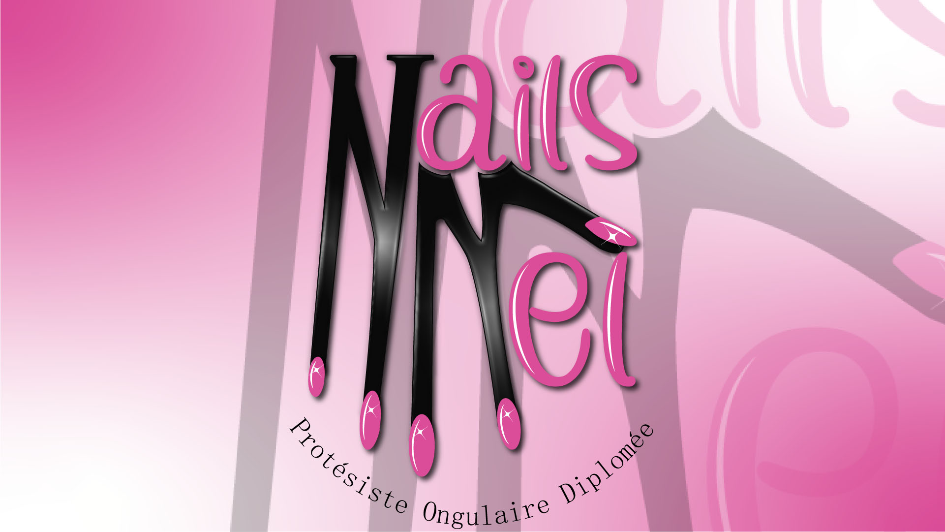 un fond d'écran avec le logo de Nails Mel